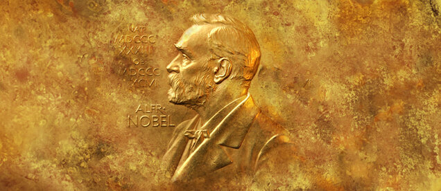 Bronze-Relief: Alfred Nobel