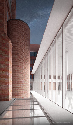 ZBW Library Hamburg Campus Rotherbaum, light well, first floor