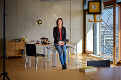 Professor Isabella Peters in her office at ZBW