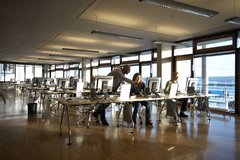 Main reading room at ZBW Kiel