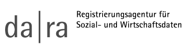 [Translate to Englisch:] Logo: da|ra Registrierungsagentur für Sozial- und Wirtschaftsdaten